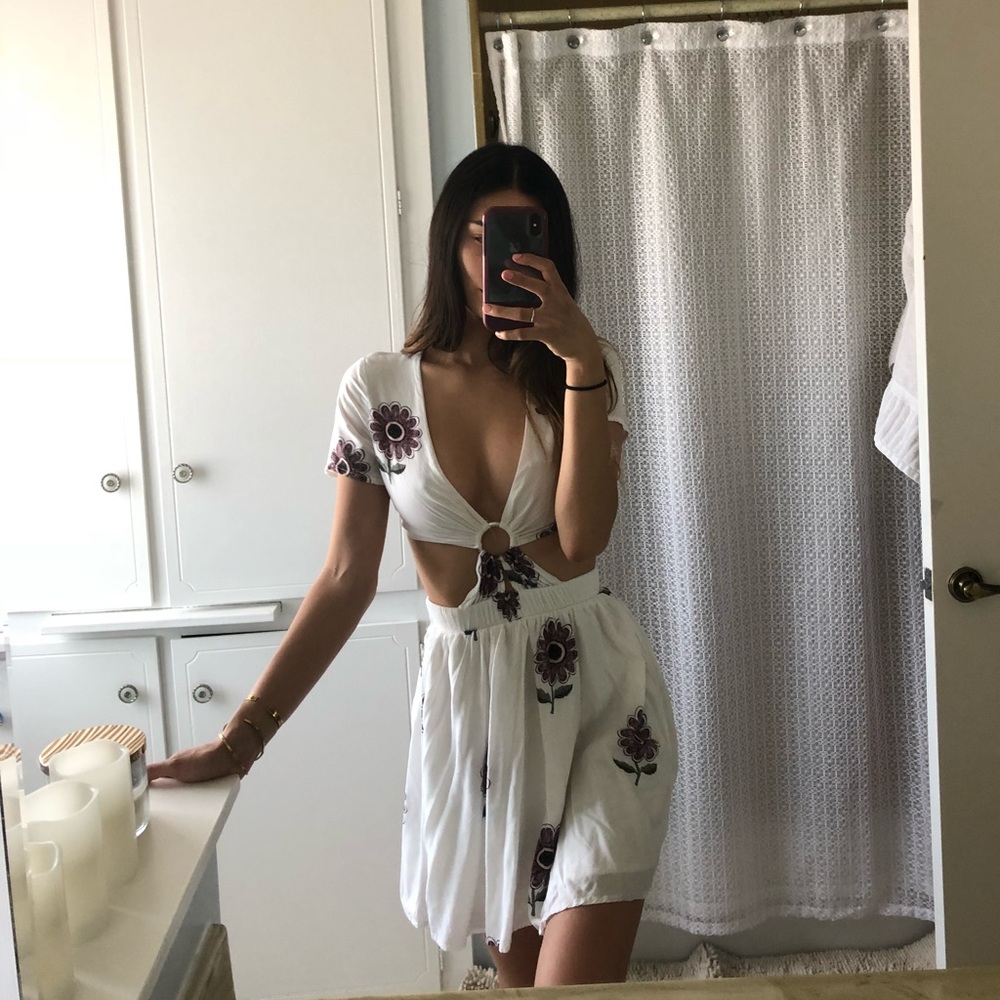 Cut out white dress